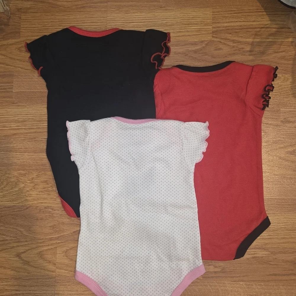 NBA Atlanta Hawks Baby Girl 0-3M & 3-6M Bodysuits 3PC New 100% Cotton